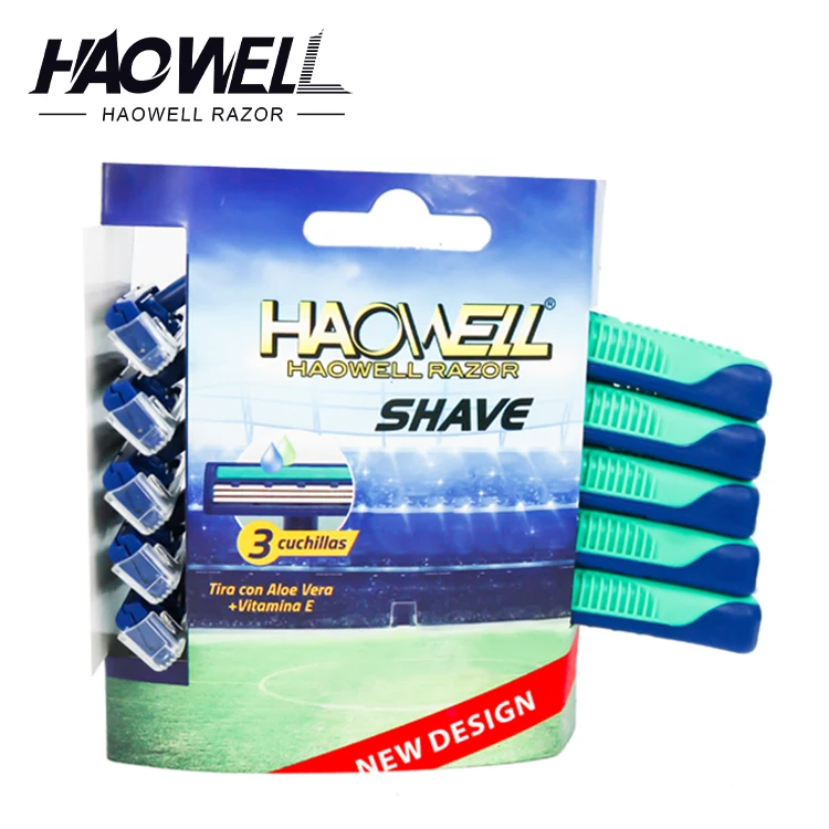 B310GL3 Daily Use Disposable Plastic Handle Triple Three 3 Blade Shaving razor for Man and Woman OEM Acceptable