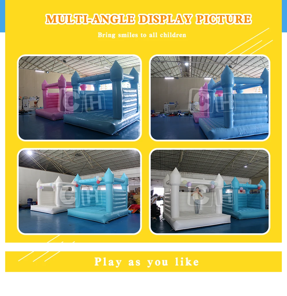 Most Popular Custom Colors PVC Inflatable Jumping Castle and Bounce House for Kids' Parties and Outdoor/Indoor Trampoline Park manufacture