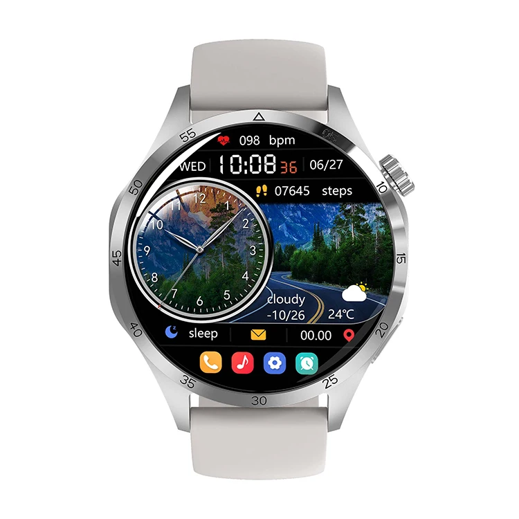 Pro Plus Round Screen SmartWatch with NFC Fitness Tracking Sport Smart Watch for Men Women