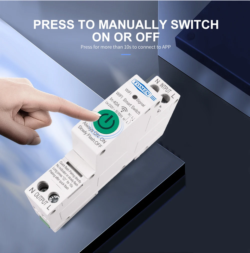 1P + N スマートスイッチ 訊ねる 40A エネルギーメーター Kwh