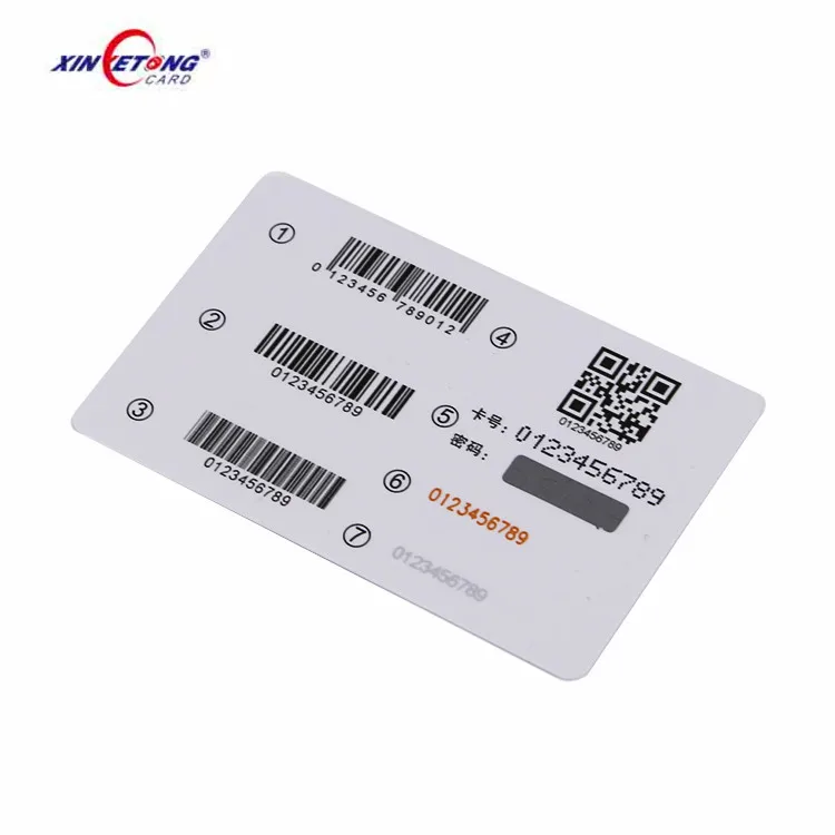 Code 128 or EAN 13 Barcode Numbers 85.5x54mm PVC RFID Smart Card