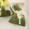 Velvet bag Green/Velvet cross bag+Phalaenopsis (*1)