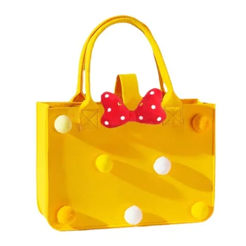 wholesale Felt Bag Handbag Durable Cute Children Cartoon Shopping Basket Storage Bag Suitable for Beach Travel Toys