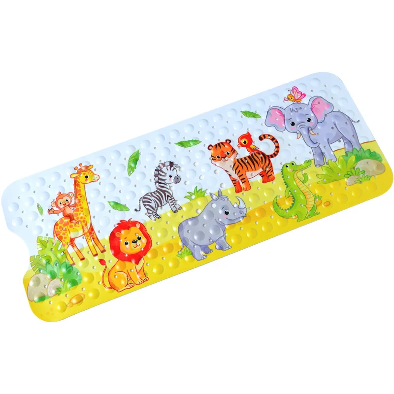 Shower Massage Scraper Bathroom Non-slip Bath Mat Cartoon Kids PVC Shower Mats supplier