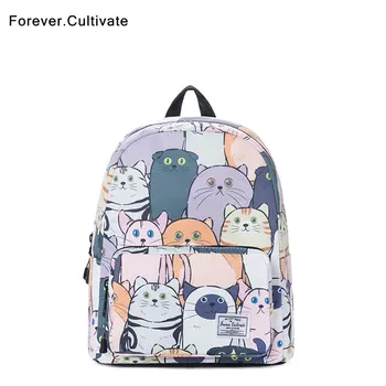Simple Preppy Style Mini Backpack Black Lightweight Compact Travel Bag Zipper Portable Water Resistant Foldable for Mommy
