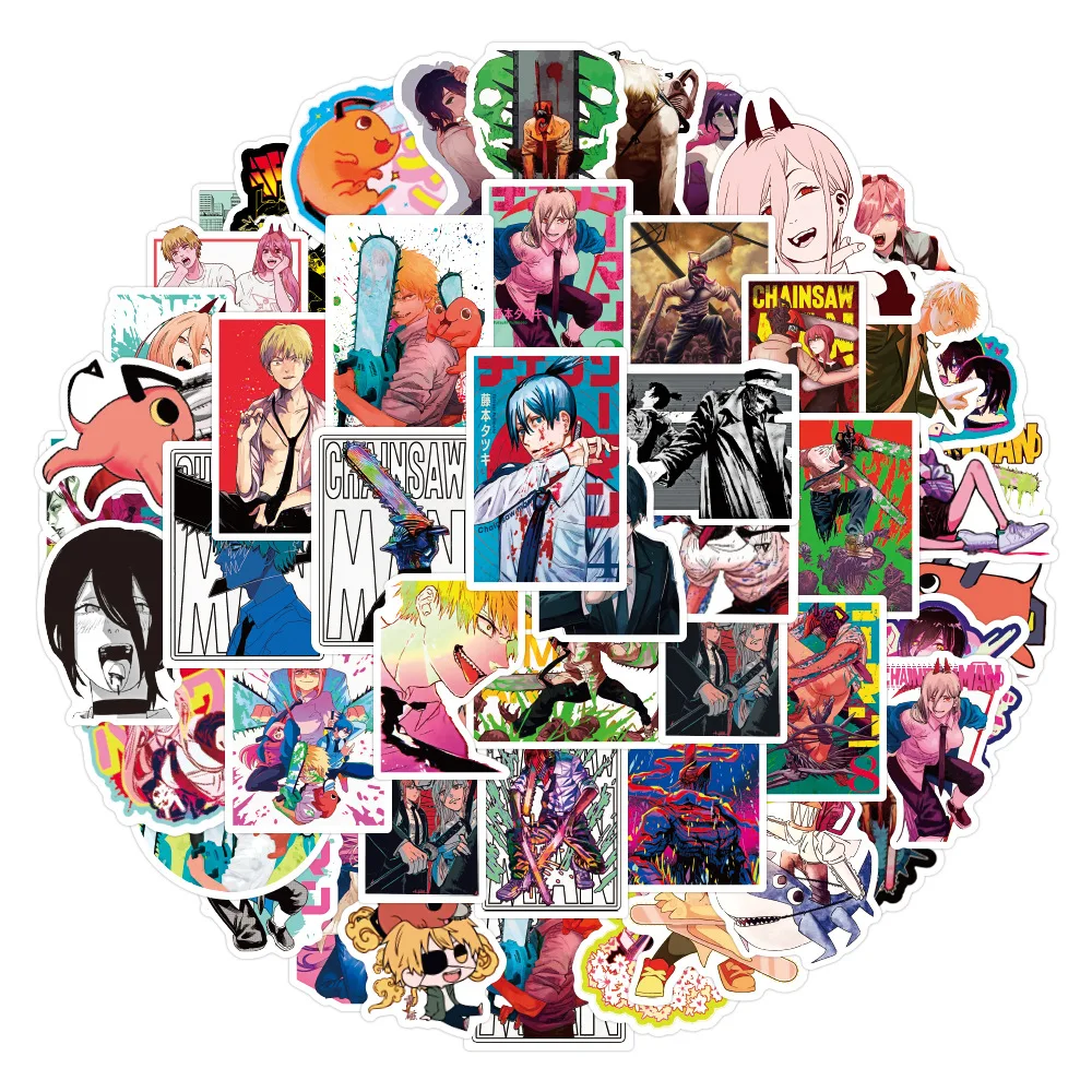 Anime Chainsaw Man Series Doodle Waterproof Stickers Diy Creative Toys -  Temu