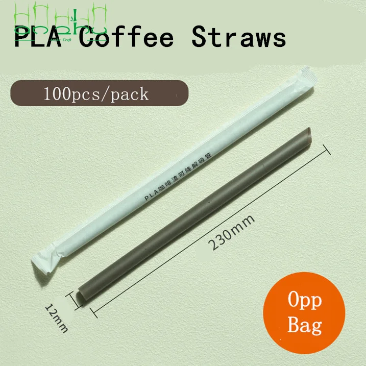 100% Biodegradable Plastic Drinking Straw Compostable CPLA Flexible Straws 2024 Hot Sale Products
