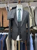 Gris oscuro-3 piezas/juego-Chaqueta + chaleco + pantalón