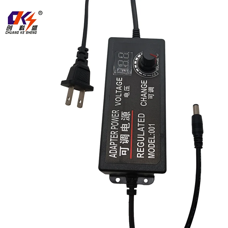 3-24V 3A DC Adjustable Power Adapter Supply DC12V 16V 18V 19V 20V 1a 2a 3a Adjustable Power Adapter for LED Light Routers