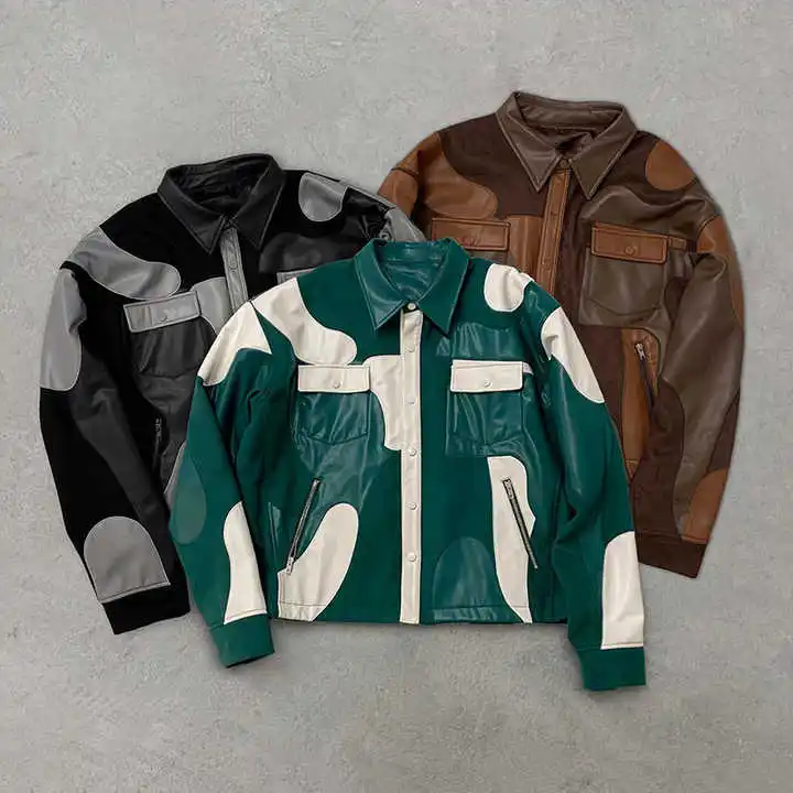 For Custom Spring Streetwear Button-Up Boxy Motorcycle Racing Jacket with Waterproof Windproof Breathable Features for Men