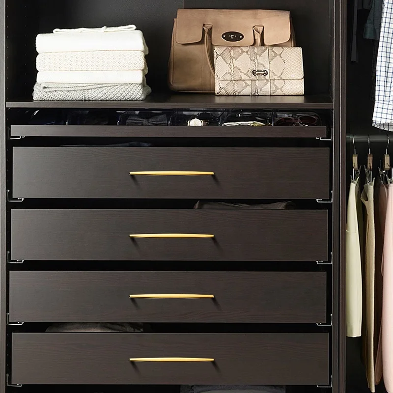YONFIA 3680 Luxus PVD Gold Küchen Schrank Möbel Schubladen Griff Ziehen Roségold Schrank Griffe Für Kleider Schrank Tür