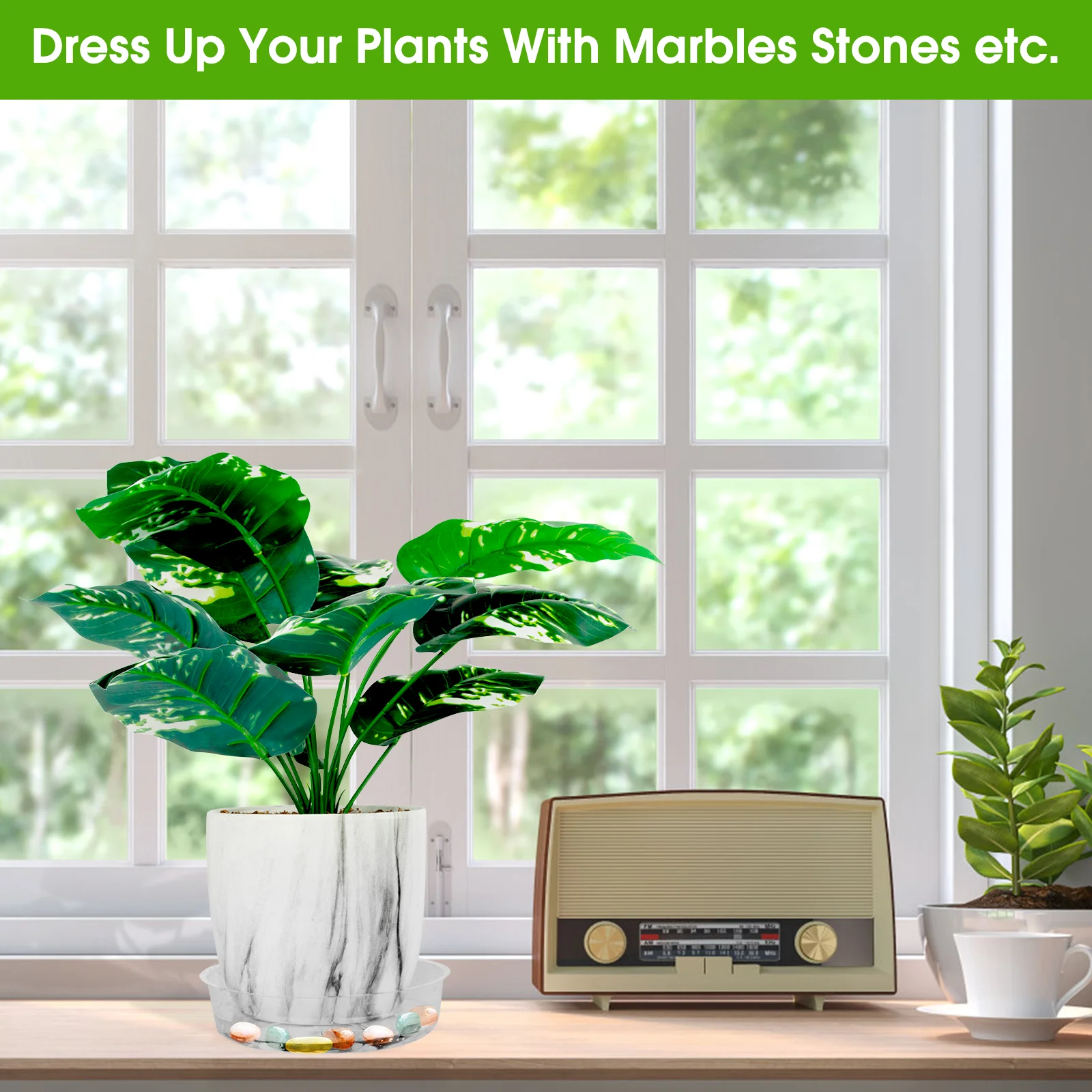
 Plant Saucer 20 Pack Plant Tray Clear Plastic Flower Plant Pot Saucers Drip Trays Flower Pots  