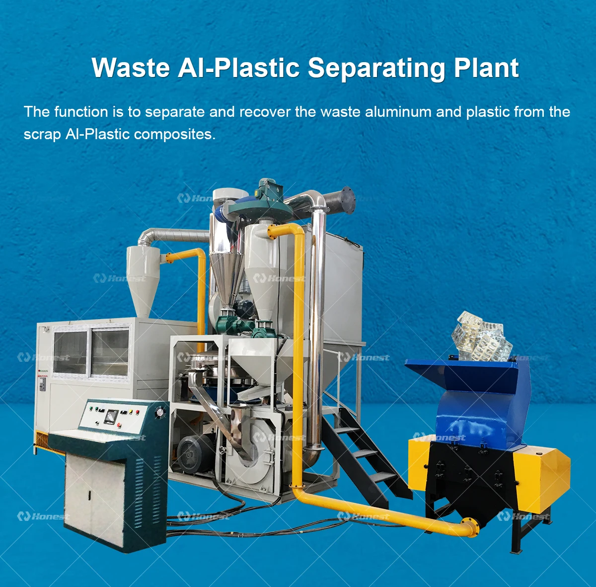 Scrap Medical Board Crushing And Sorting Equipment For Recycling Pvc