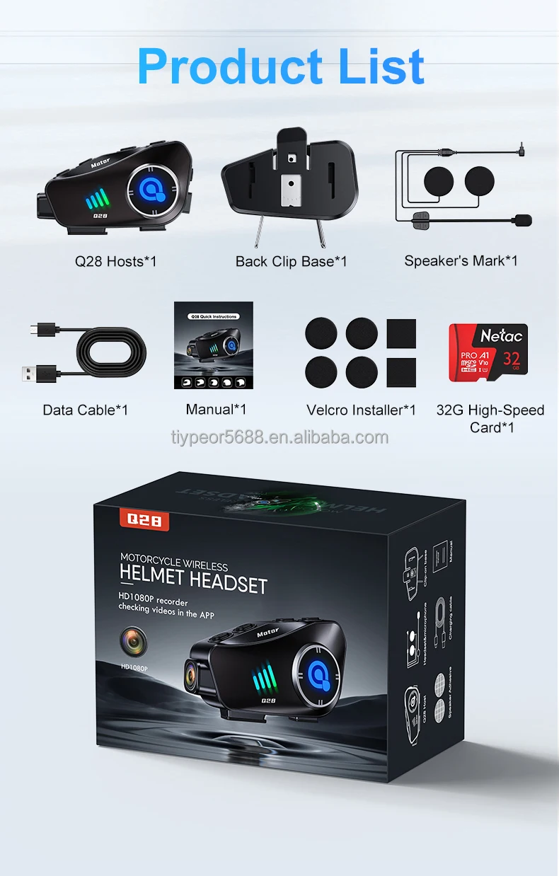 product tiypeor new listing 300m motorcycle intercom headset lcd displayed fm radio dashboard camera motorcycle earphone-11