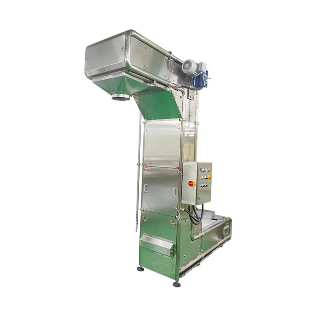 Food grade Plastic Bucket Horizontal Conveying Z type Elevator Conveyor for sugar sweets candy potato tomato chips