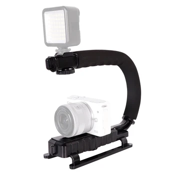 Kaliou H001 Hot Sale Single Handgrip DV C/U Type Universal Smartphone Camera Handle Stabilizer Mount Flash Bracket U Type detail image