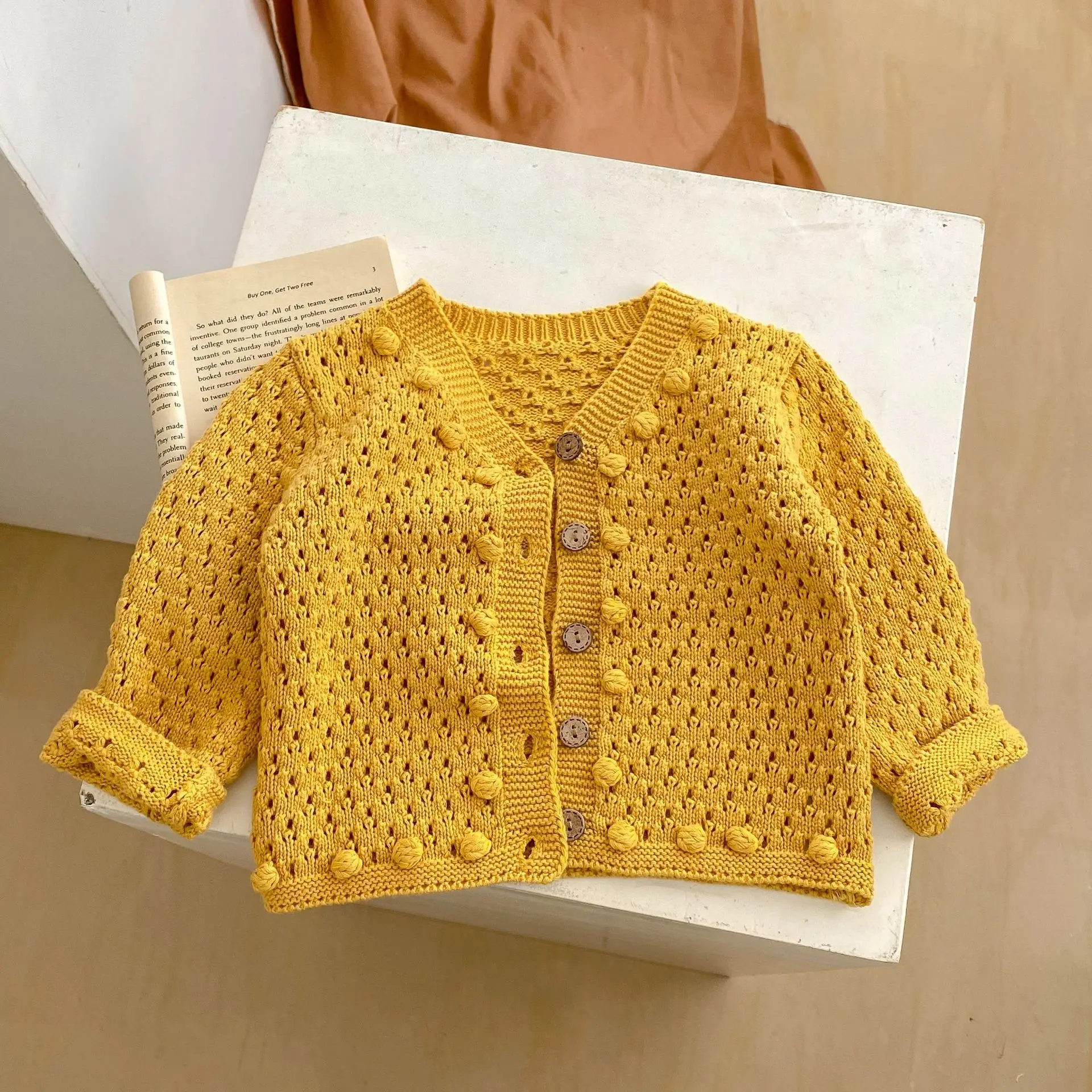 Engepapa 0-3 Years Old Autumn Infant V Neck Coat Newborn Knitted Romper ...