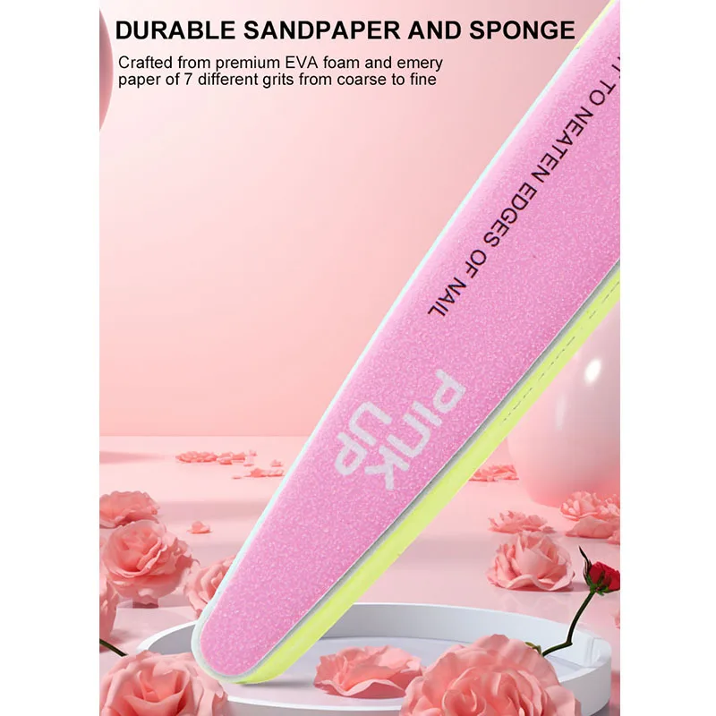 OEM/ODM на заказ, 7 способов, моющийся шлифовальный лак для ногтей, буферный блок для маникюрного салона, использовать фиолетовые модные пилки для ногтей для блеска