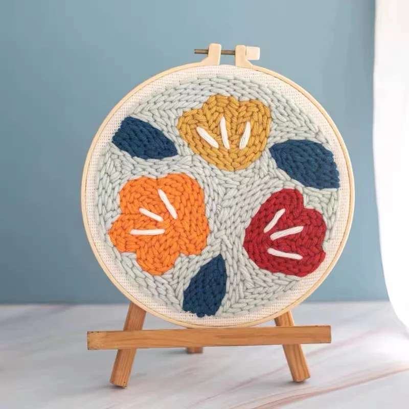 Needle Punch Embroidery Kit Needle Stitching Home DIY 