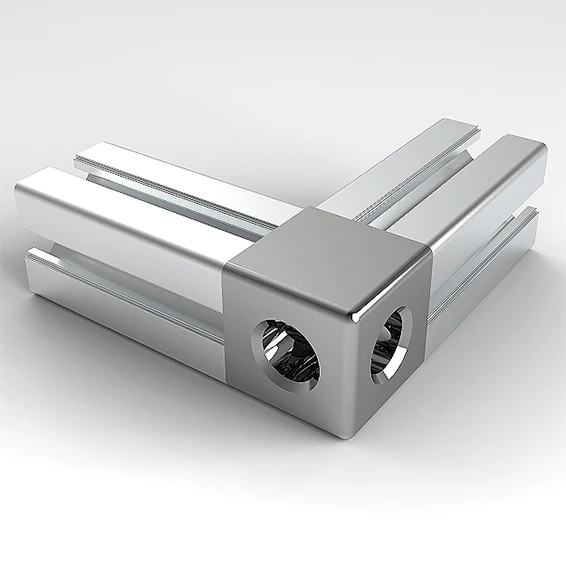 Cubic Three-Sided Connector for Aluminum Extrusion Profile Frame 3 Way 2 Way Aluminum Connecting Bracket with Triangle Structure