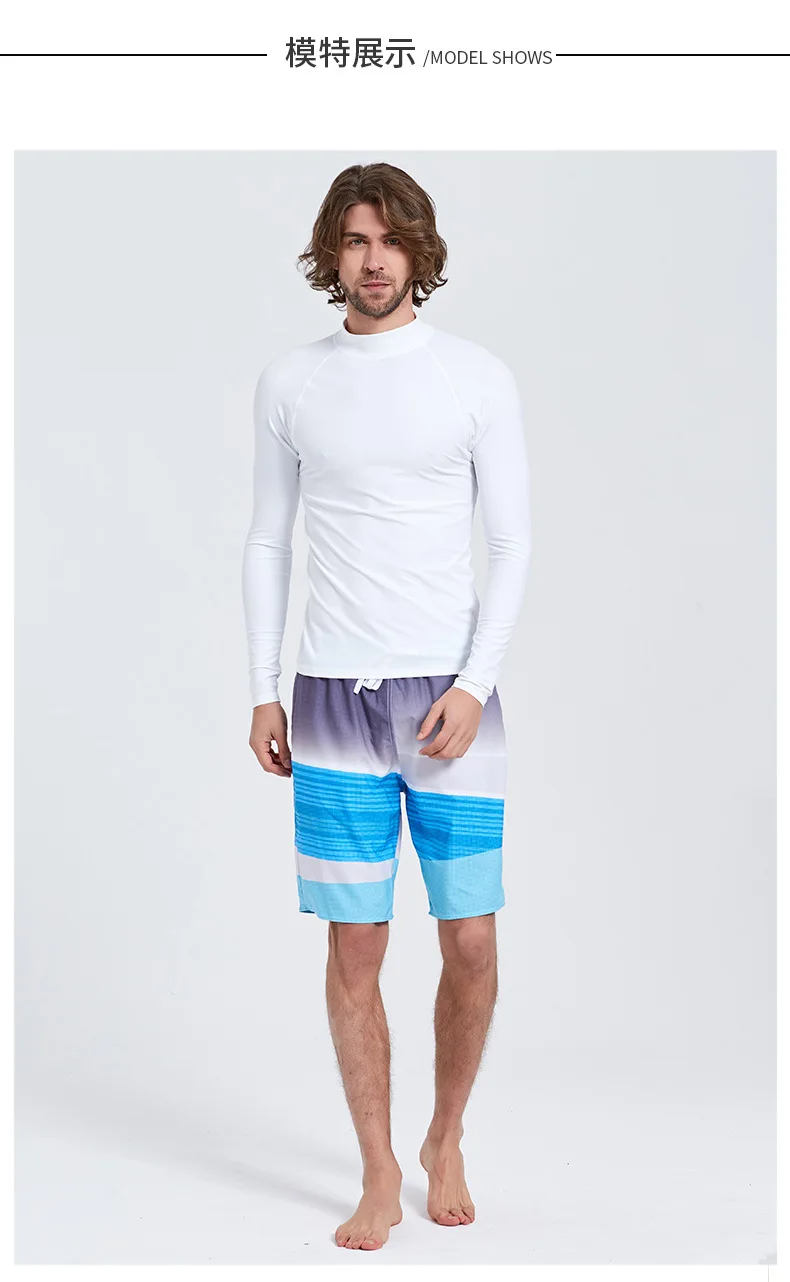 Sbart White Color Quick Dry Rash Vest Long Sleeve Swim Shirt Chlorine Resistant Rashie Upf50