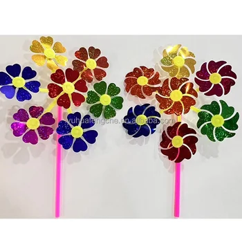 Large Pole Pinwheel Plastic Cartoon Super Windmill Kids DIY Animal Wind Spinner Scene Setting Decoration for Kids Toys