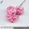 Hortensia copo de nieve de 3 cabezas WY rosa