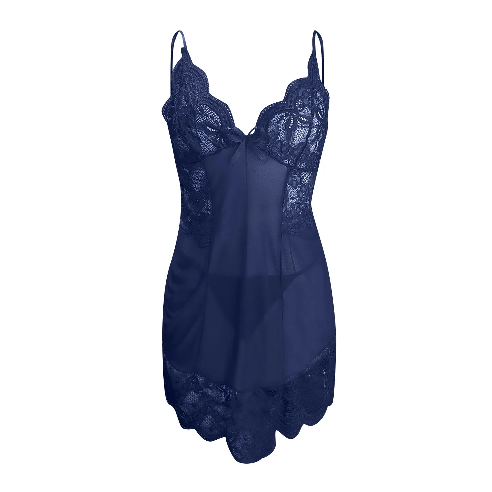 Valentines Day Lingerie Lace Nightwear Dress With Thong - Buy ...