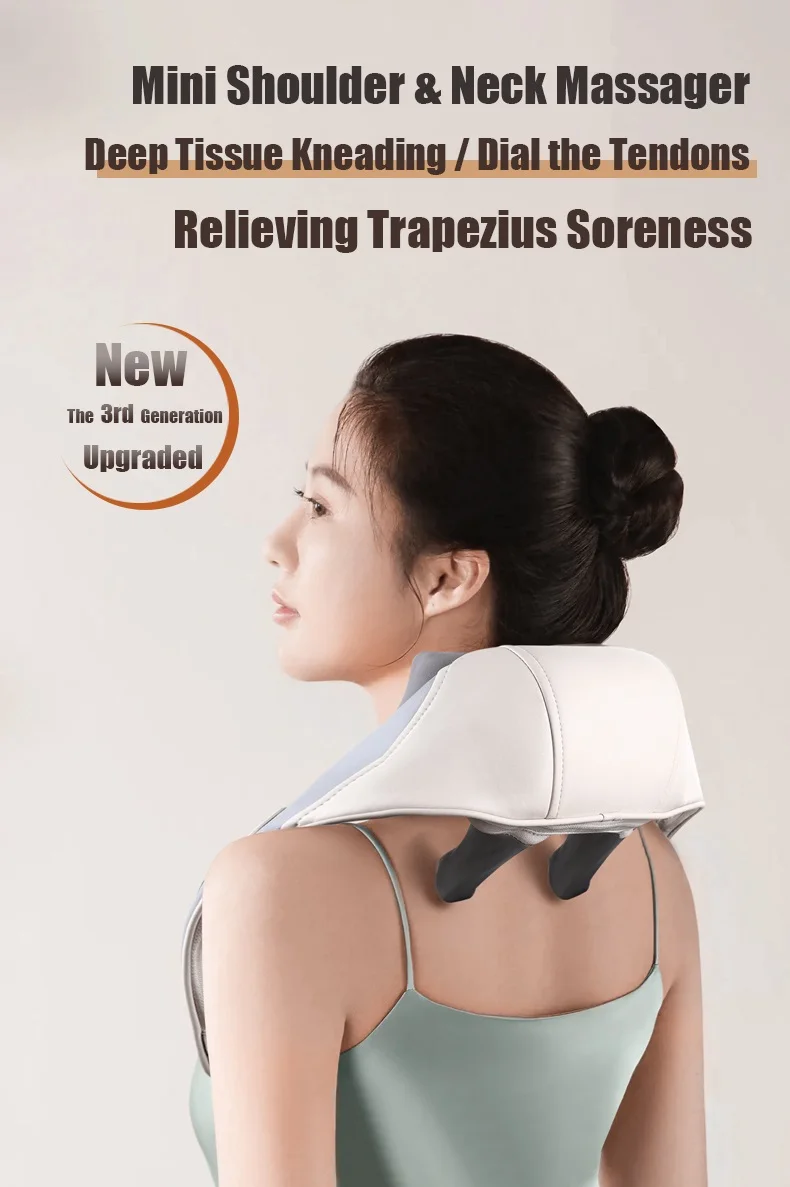 Neck Massager For Pain Relief Rechargeable Trapezius Muscle