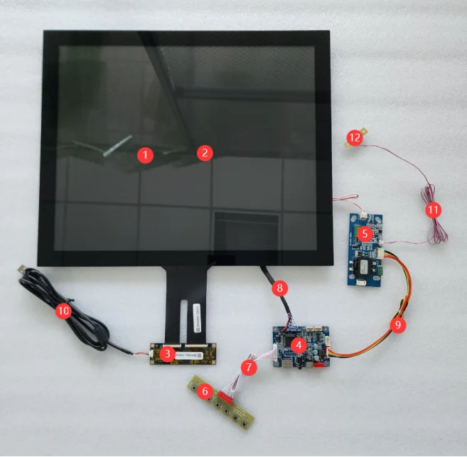 شاشة LCD مقاس 19 بوصة 1000 شمعة في المتر المربع CS-190ETN01.0 عالية السطوع TFT LCD تدعم الشاشة 1080x1024 مع RTD2513A للاستخدام الخارجي