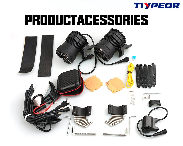 product tiypeor universal 6chips headlight for motorcycle led auxiliary fog light driving lamp 6300lm ipx8 waterproof motor spotlight-6