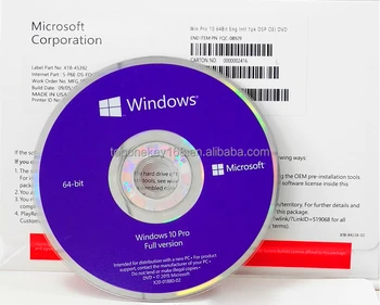 Windows 10 Pro DVD OEM Lifetime license with Sticker COA 100% Global Online Activation win 10 professional Key