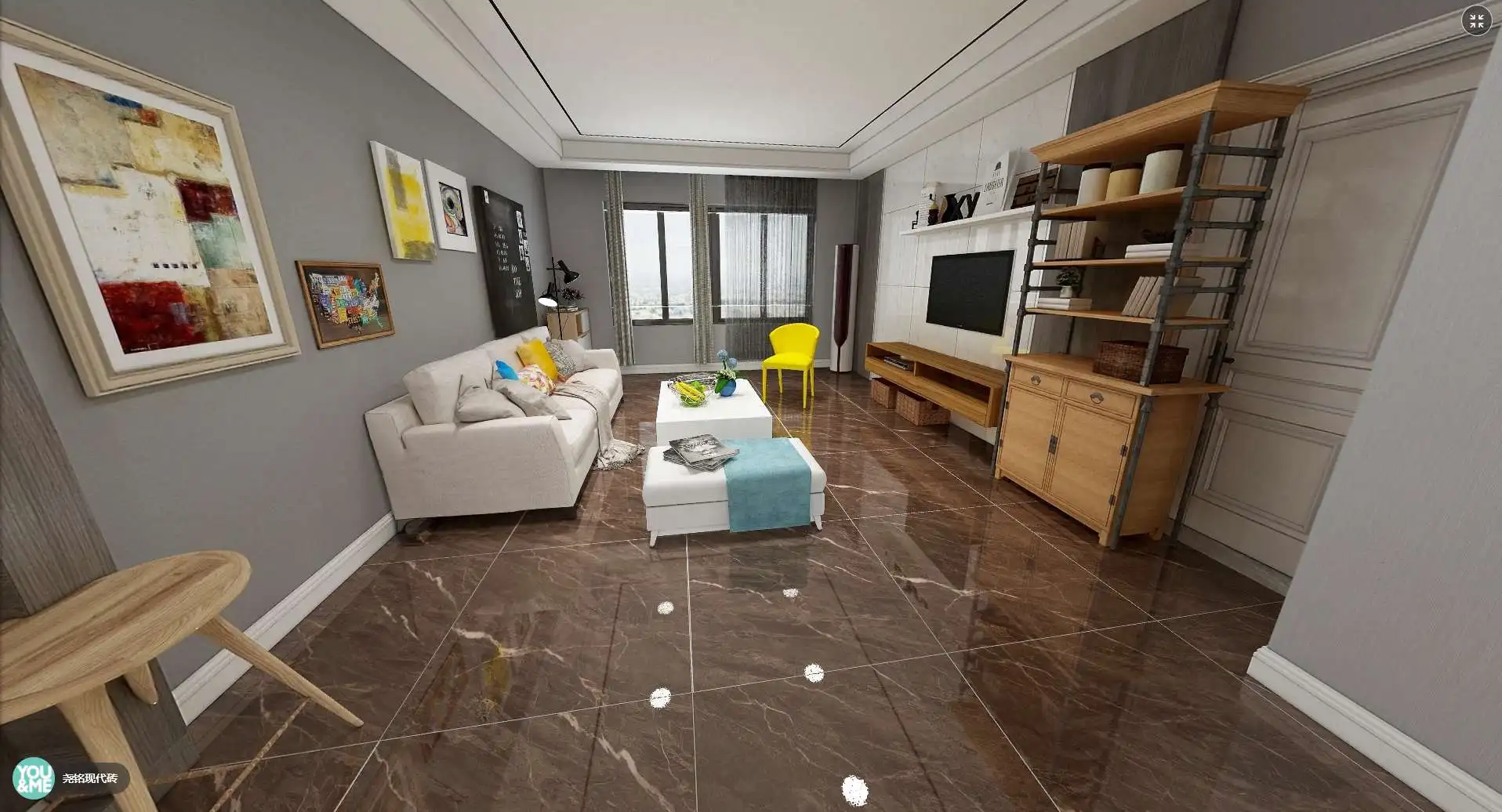 客厅大理石地砖全身抛光砖陶瓷瓷地砖