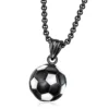 Black and white pendant with chain 3.0mm*55cm