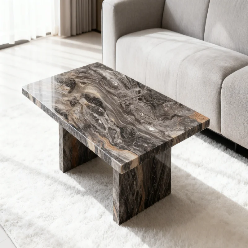 Съвременна кавиче от естествен камък Венеция кафяво – издръжлива и екологично чиста мебел за дневна