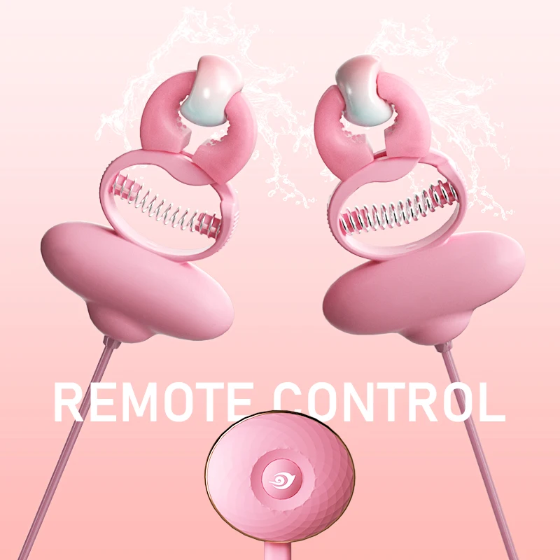 Flirting Sex Toy for Couple SM Slave Game Nipple Vibration Clamps with  Remote Breast Bondage Collar Vibrating Nipple Clamps