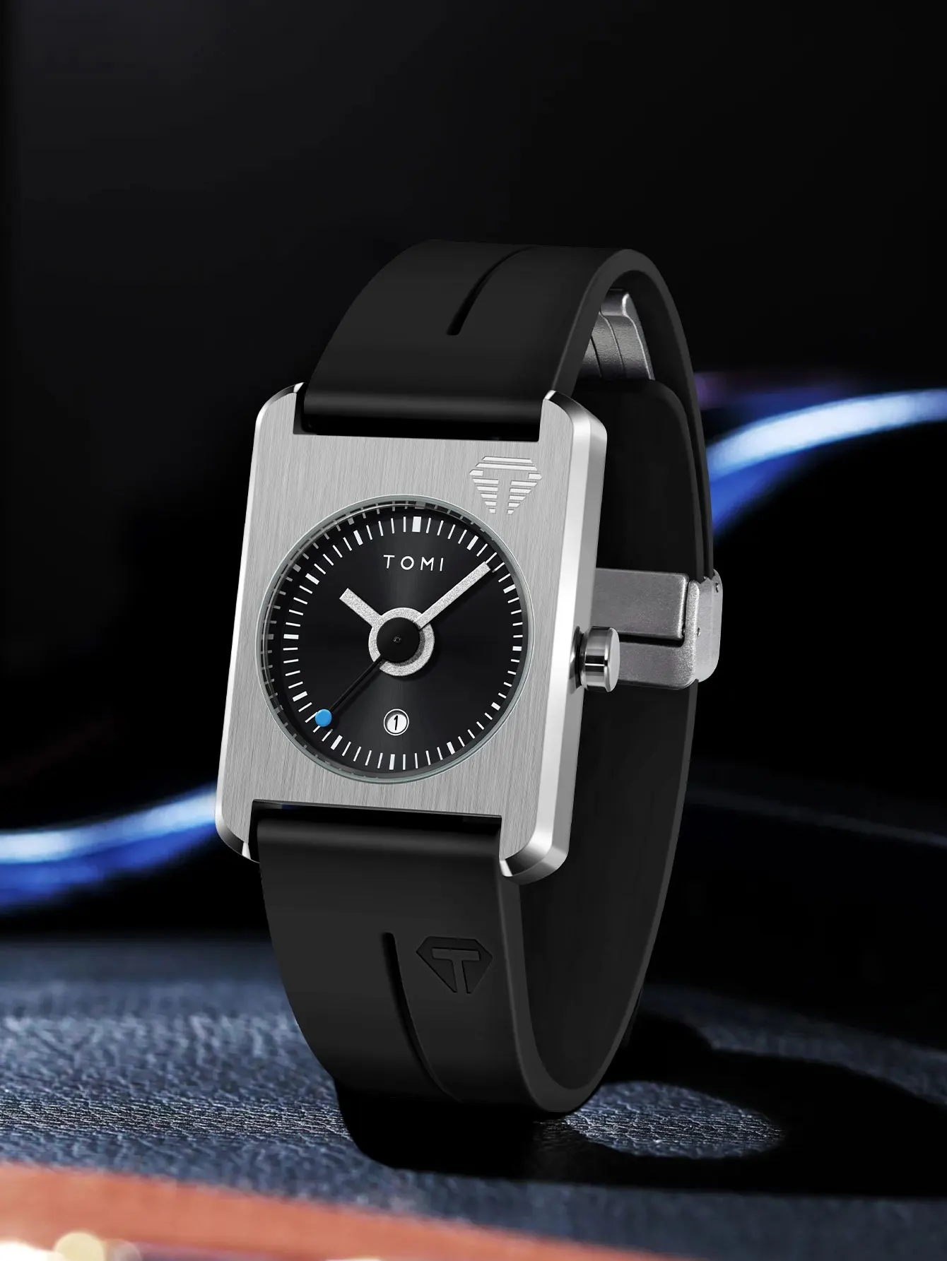 ☆tomi☆ TOMI T022 Men's Square Dial Quartz Watch - Minimalist Luxury