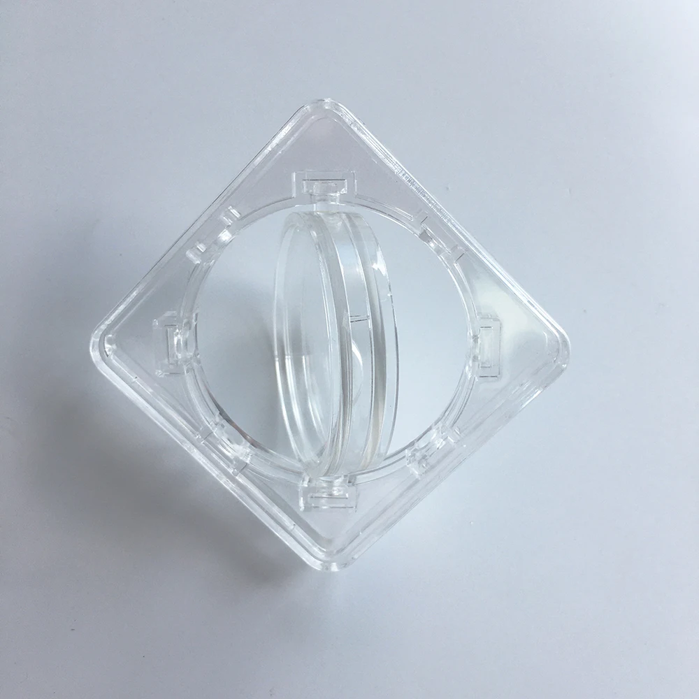 40mm 투명 회전 아크릴 코인 케이스 코인 캡슐 홀더