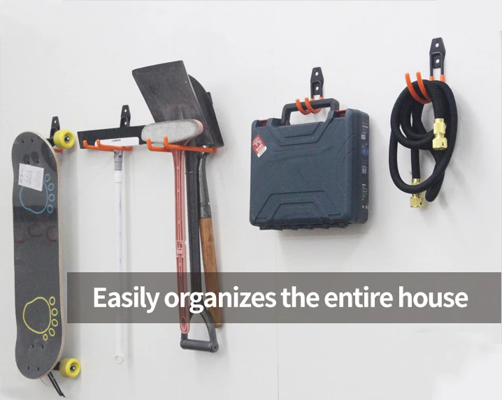 New Arrival Heavy Duty Garage Metal Tool Hooks Set Wall Mount Organizer Storage Rack High Load Bearing for Kitchen&Livingroom supplier