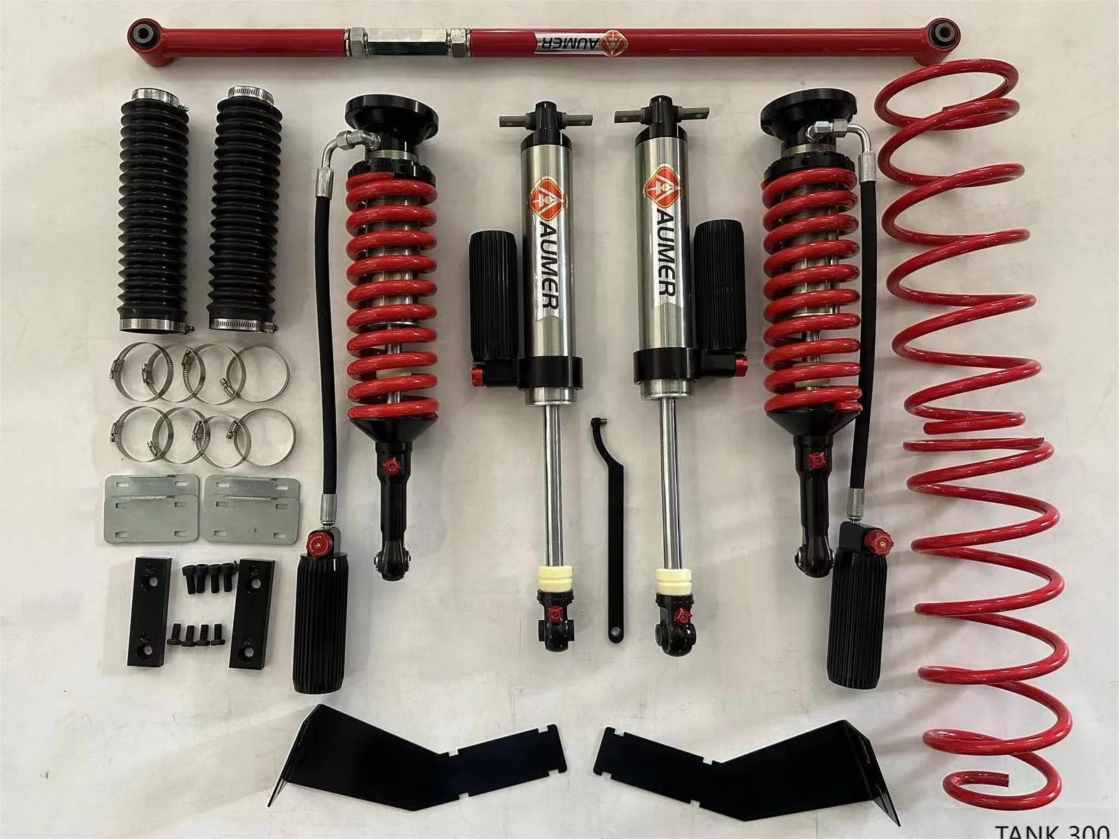 Aumer Compression and Rebound Damping Force Adjustable Suspension Lift Kit 4x4 Shock Absorber for Great Wall tank 300 400 500