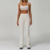 Cross Bra + Flared Pants (White)