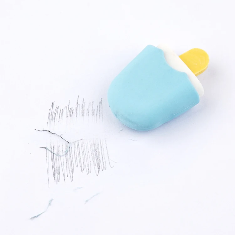 Оптовая продажа смешной 3D мороженое десерт еды карандаш ластик игрушка для детей