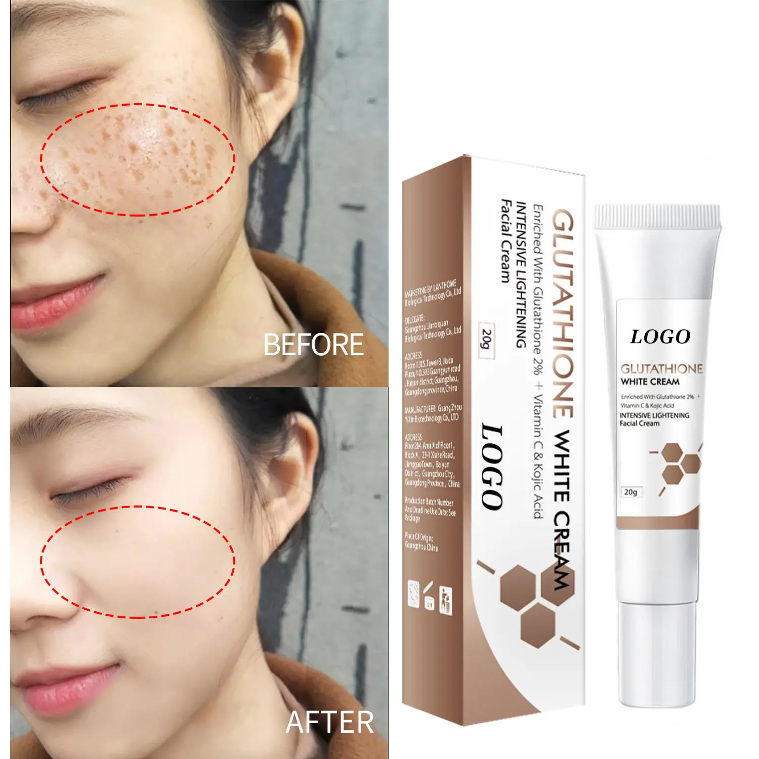 Private Label Wholesale Products Intensive Smoothing Moisturizing  Glutathione Whiten Cream With Vitamin C & Kojic Acid| Alibaba.com