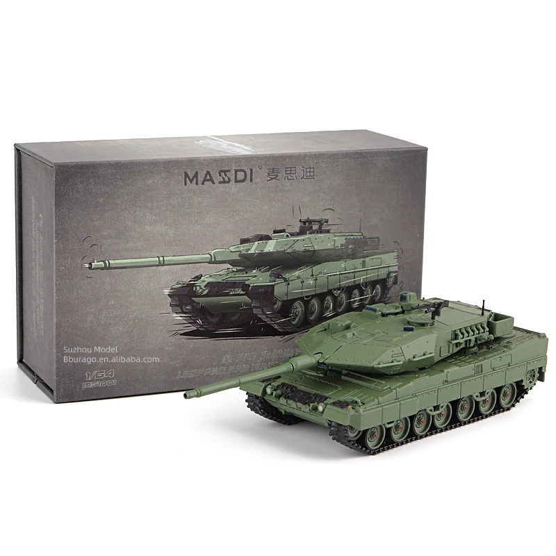 Massdi 1:64 Leopard 2A6 Alloy Car Model - Collectible Tank Toy