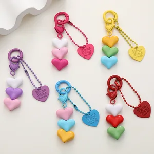 New Acrylic Colorful Heart Charm - DIY Phone Case Accessory Earphone Pouch Charm Bulk Wholesale