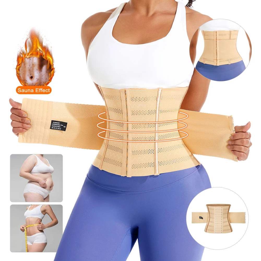 Double Belt Waist Cinchers Women Full Body Mesh Trimmer Wrap Corset Waist Trainer Shaperwear Tummy Control Shaper for Women supplier