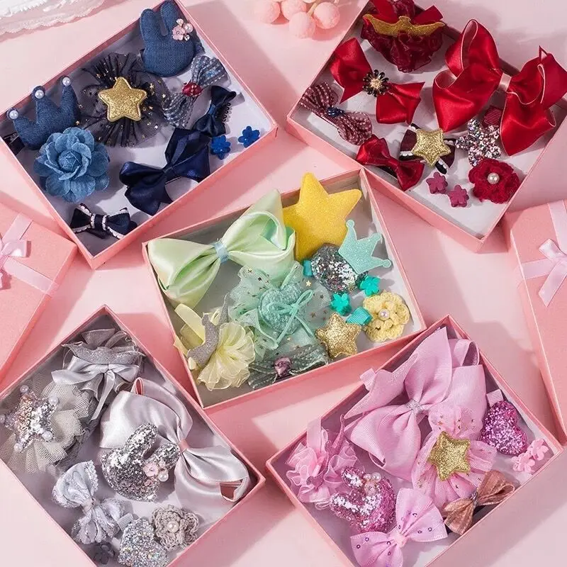 Juego De 10 Horquillas Para El Pelo De Bebé Caja De Regalo Juego De 10 Horquillas Para El Pelo De Bebé Caja De Regalo