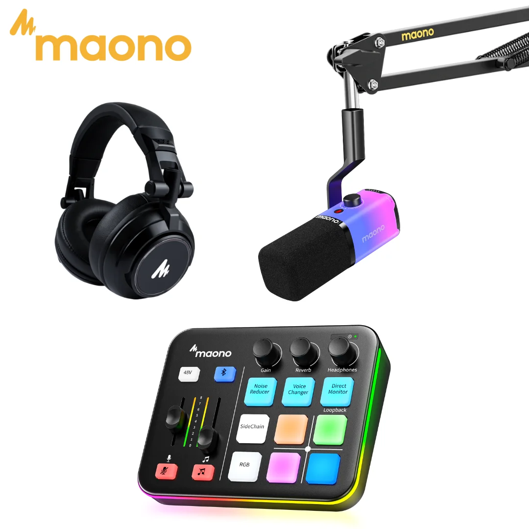 Maono G1 NEO & PD100XS - Ideal Microphone Audio Mixer for Gaming
