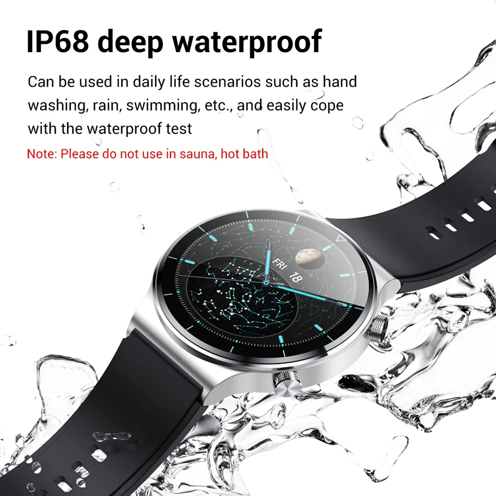 2022 Smart Watch C12 Full Round Touch Screen Heart Rate Monitor Sports Fitness Tracker Android IOS Watches Men Smartwatch