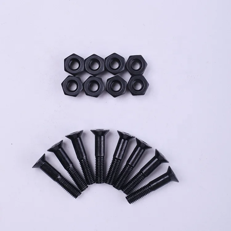 Black Skateboard Mounting Screws Hardware For Skate Board Deck Bolts